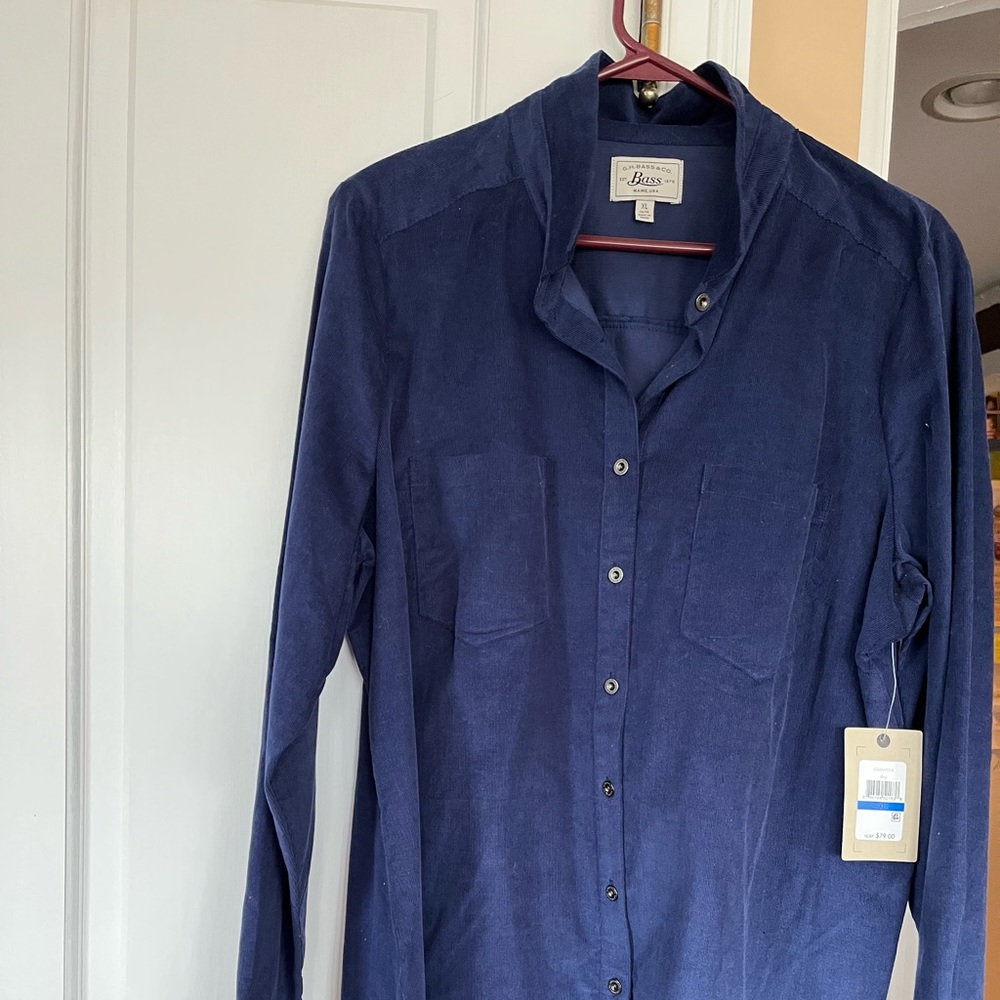 Bass fine corduroy shirt dress Size XL NEW